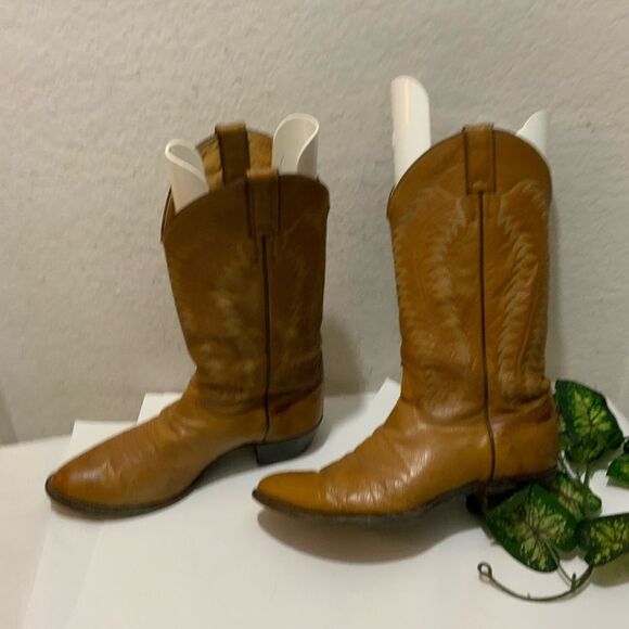 Justin Tan Cowboy Boots Style 8737 Men\'s Size 9 D Tan main image 8